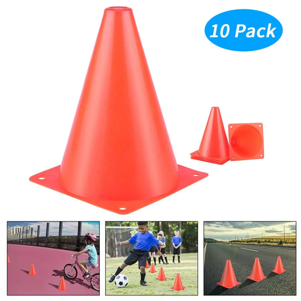 10PCS Football Training Triangle Cone Plastic Sport Training Traffic Pylons for Outdoor Gaming and Festive Event #3b06 (10)
