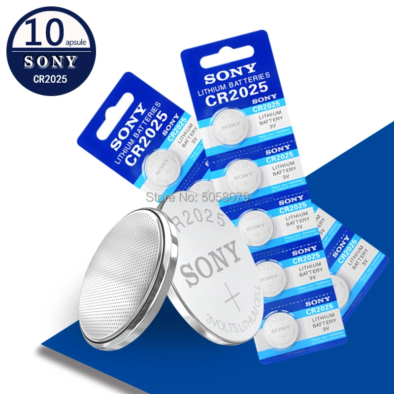 SONY оригинальные 10 шт./лот cr 2025 3V литиевые cr2025 кнопочные батареи монетная батарея