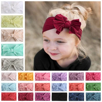 

23 Colors Baby Headband Turban Bowknot Headwear Elastic Kids Baby Girl Hair Accessories Toddler Flower Hair Bands Dropshipping