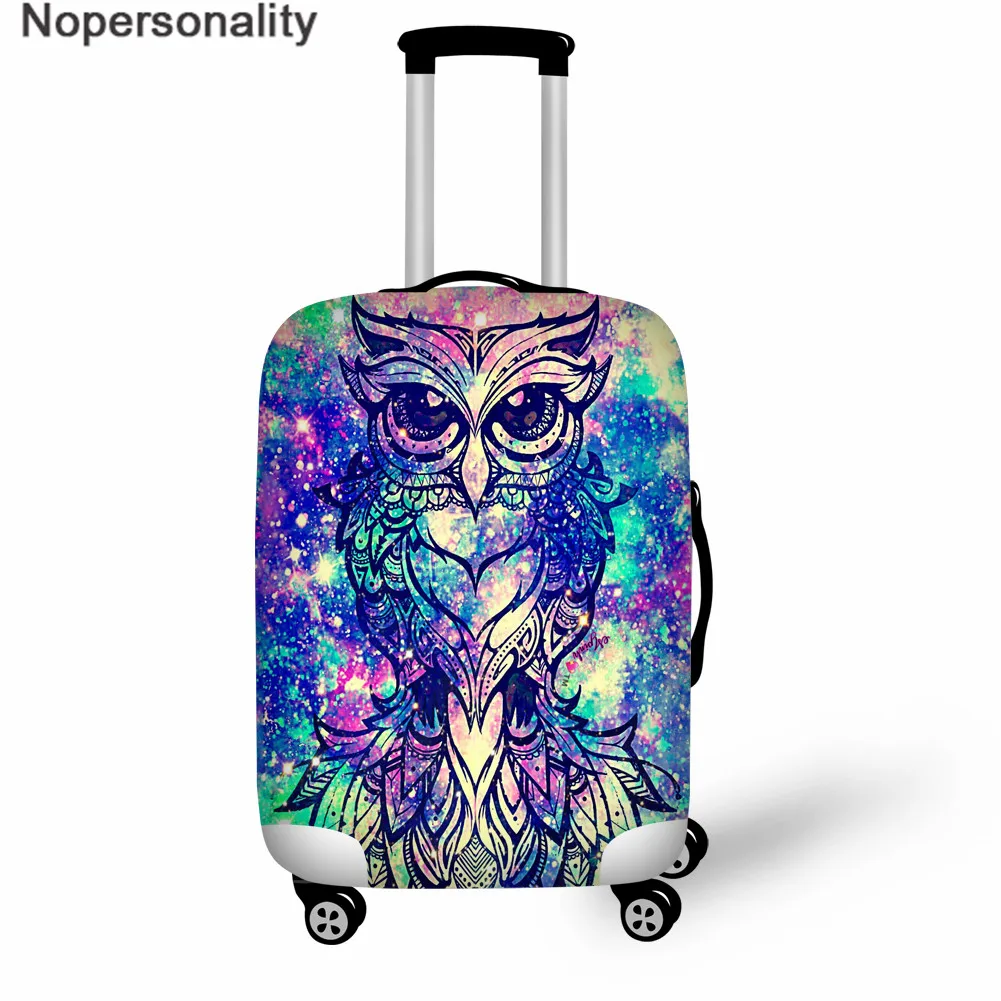 LH1086 Nopersonality Galaxy Сова Печать эластичные защитные багажные Чехлы для 18-32 дюймов чемодан чехол багажная крышка аксессуары для путешествий - Цвет: LH1086