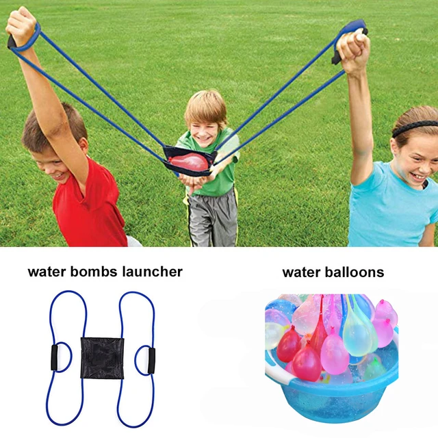 222PCS Magic Water Balloons Launcher Water Bombs Swimming Pool Beach Toys For Kids  Balloon 3 Person Launchers War Game 1