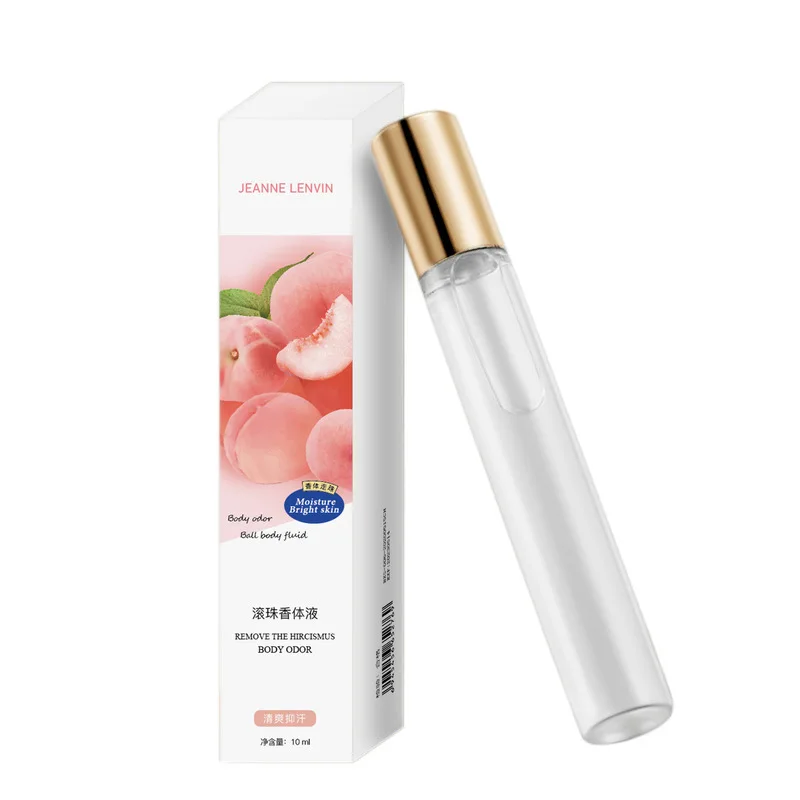 

10ml Peach Ball Body Fluid Perfume Non-Spray Antiperspirant Dew Odor-Removing Fragrance Ball Perfume Portable Men's and Women's