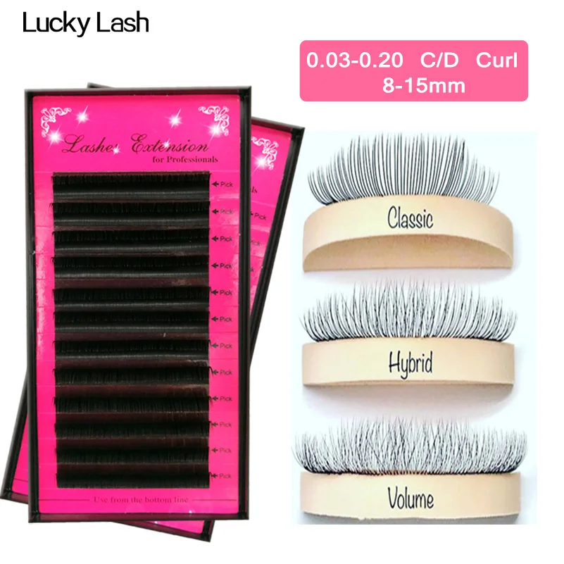 Шелковые накладные ресницы Lucky Lash Объемные Накладные норковые Индивидуальные