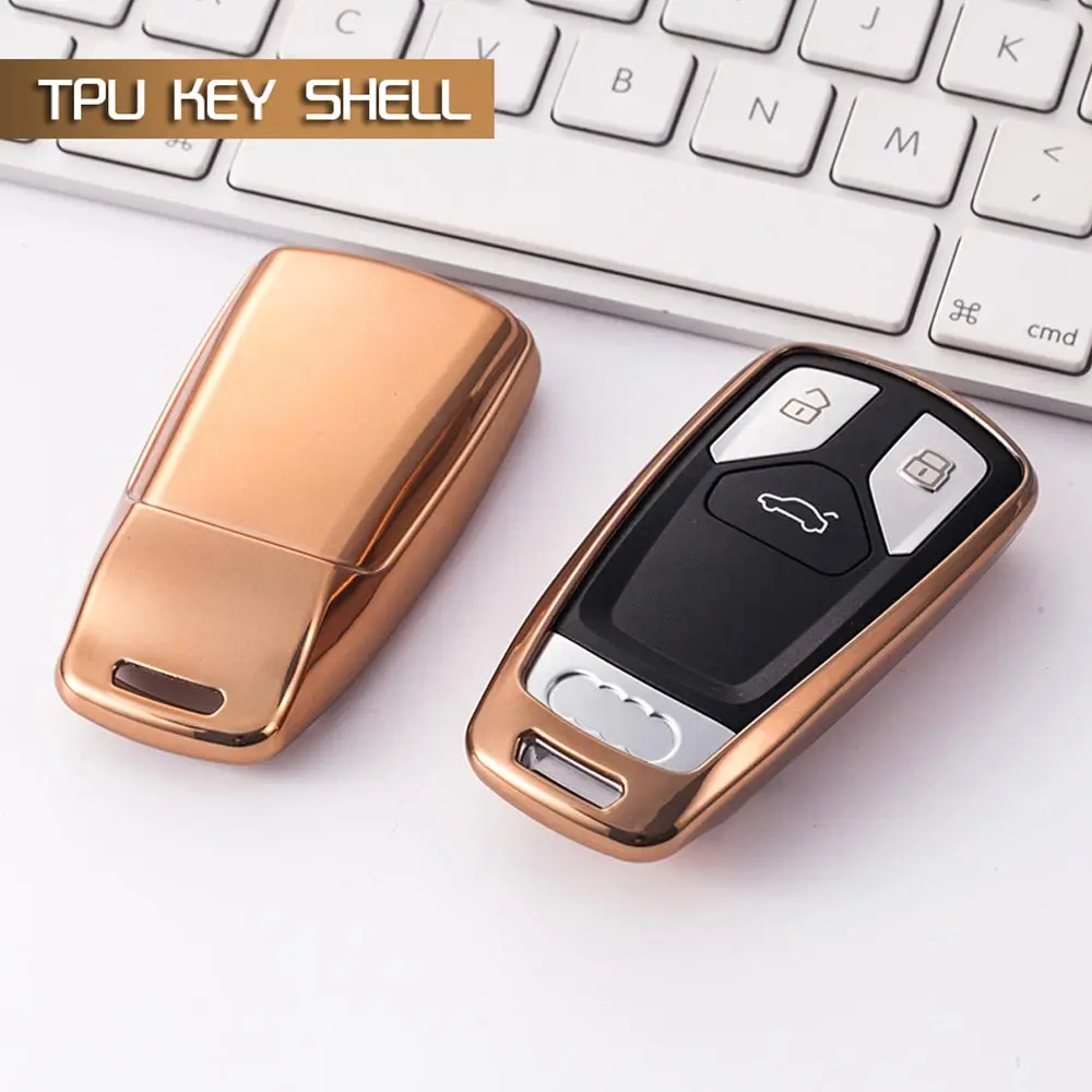 Smart 3 Button Car key wallet case For Audi A4 A4L Allroad B9 Q5 Q7 TT TTS 8S 4m A5 A6L QT S5 S7 8S S4 8W RS Auto Part - Название цвета: Option 4
