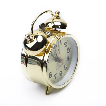 

Mechanical Alarm Clock Manual Wind Up Retro Vintage Metal Clock Home Decor