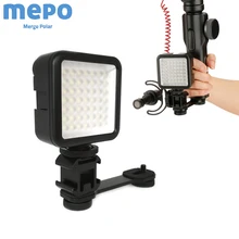 Photography LED Light Microphone Extension Bar For Zhiyun Smooth 4 DJI Osmo Mobile 3 2 Handheld Gimbal Triple Hot Shoe Mount