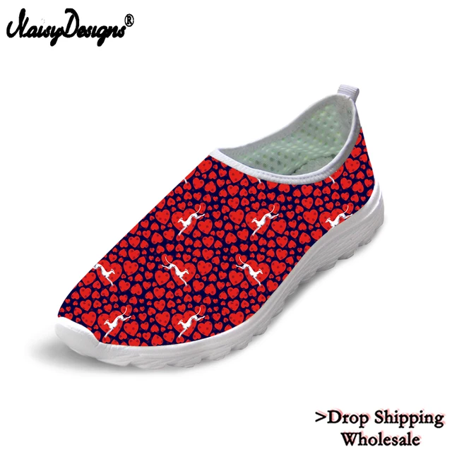 New Slip on Shoes for Greyhound dog Print Girls de mujer de moda Lady