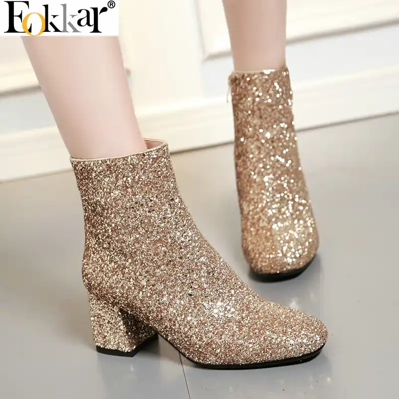 Ladies glitter ankle boots Clearance