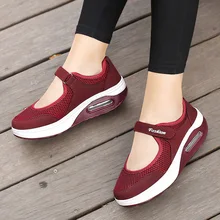 Женские повседневные Прогулочные кроссовки; Легкие дышащие сетчатые летние туфли на плоской подошве; whipping