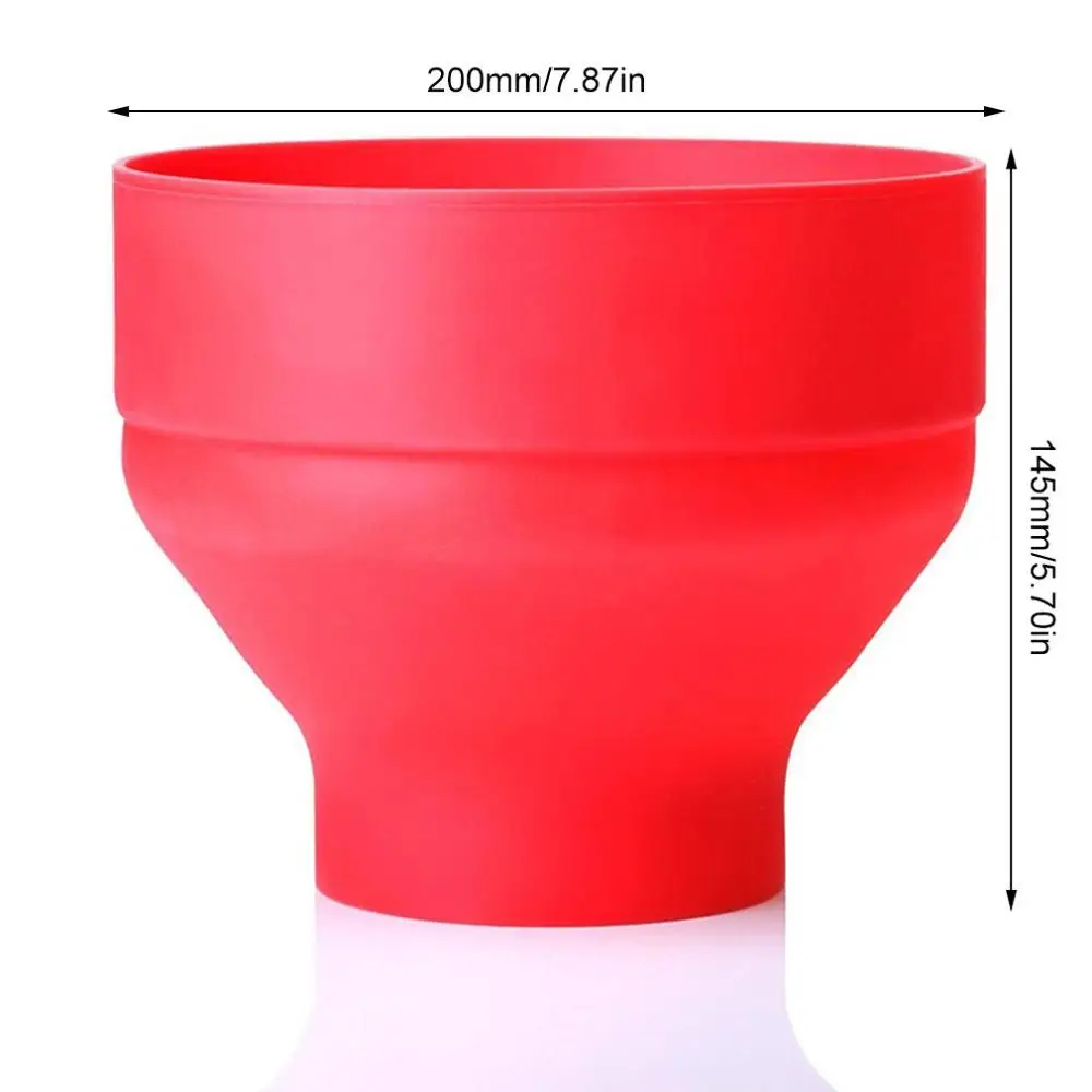 Силиконовый попкорн чаша для микроволновой печи печь сложенный ведро для попкорна творческий высокая термостойкость большой покрытый силиконовый ведро
