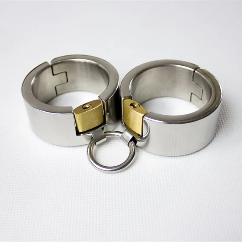  Metal Bondage Restraints Handcuffs for Sex Toy Fetish Stainless Steel Handcuffs Metal Adult Sex Gam