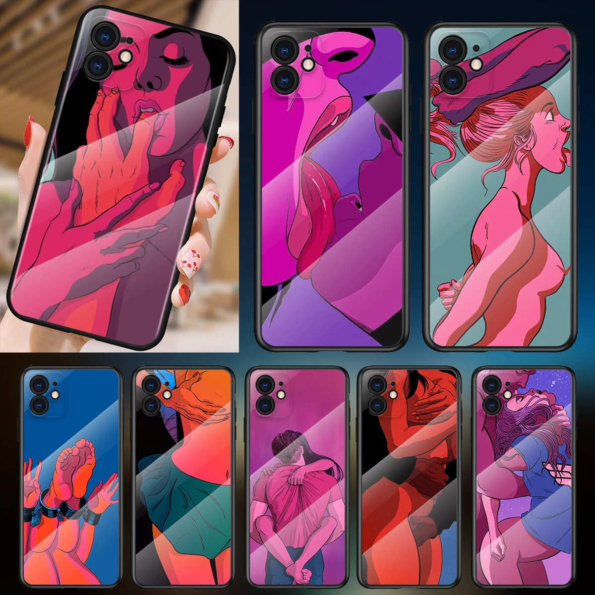 Чехол из закаленного стекла для Apple iPhone 12 11 8 7 6 6S XS XR SE X 2020 Pro Max Mini Plus | Мобильные