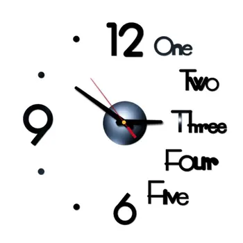 

Creative Modern Diy Large Wall Clock 3D Mirror Surface Sticker For Home Office Decor Wonderful Decoration