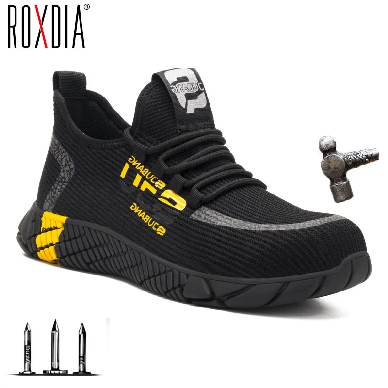 

Steel Toe Construction Work Shoes Fashion for Men Women New Ultralight Mesh Industial Safety shoes Plus size 37-48 RXM190