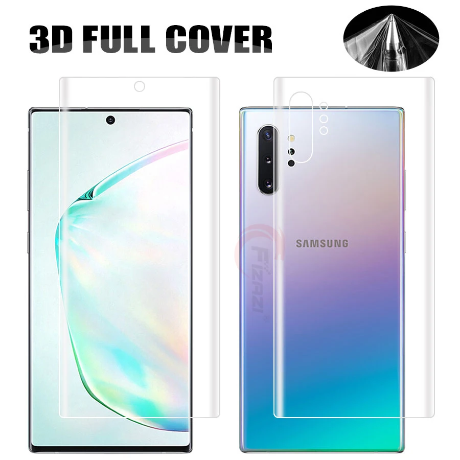 

Front+Back Soft TPU Film Screen Protector For Samsung Galaxy Note 10 S10 Plus S10E S7 edge A7 A9 A8 Plus 2018 M20 Hydrogel Film