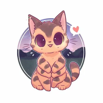 

13cm x 11cm for Cute Cat Car Decal Fashion for SUV Anime Motorcycle Car Bumper Window Stickers Waterproof