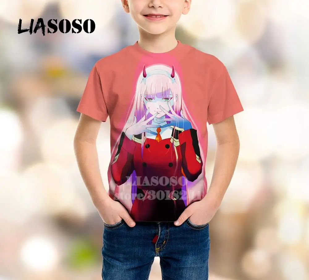 18 Детский свитер с принтом «Zero Two» футболка с 3D принтом «Darling In The Franxx» Детский свитер для подростков с короткими рукавами для мальчиков и девочек B169-03 - Цвет: 18