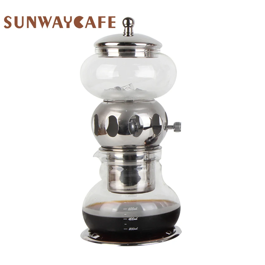 Hot Sell 5cups ice drip Japanese Style syphon coffee maker Cold Brew/Drip Coffee Maker 3000ml Heat Resistant Glass For Barista