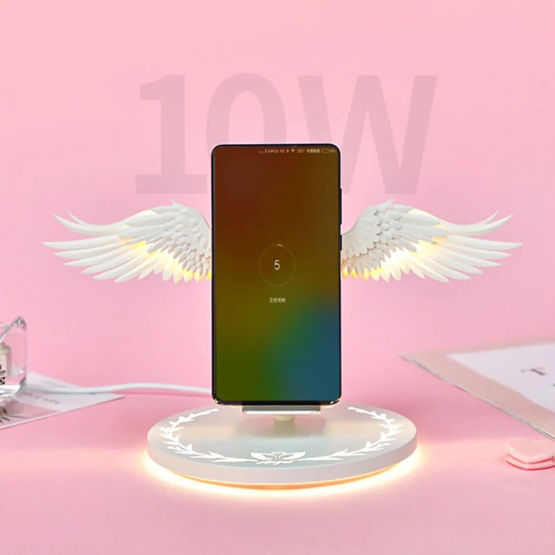 Для iphone huawei Xiaomi samsung универсальное беспроводное зарядное утройство для телефона 10 Вт Qi быстрое зарядное устройство Модель ангела для девушек леди