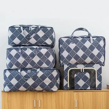 

Large Capacity Quilt Storage Bag Portable Clothes Organizer Bag Closet Organizer Pillow Blanket Household Folding Multi-size