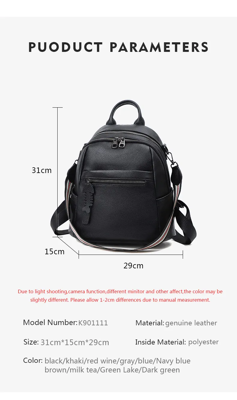 Stylish Backpacks for man Women's Backpack 100% Genuine Cow Leather Designer Rucksack  Vintage Female Shoulder School Bags Travel Ladies Bagpack For Girls Stylish Backpacks luxury