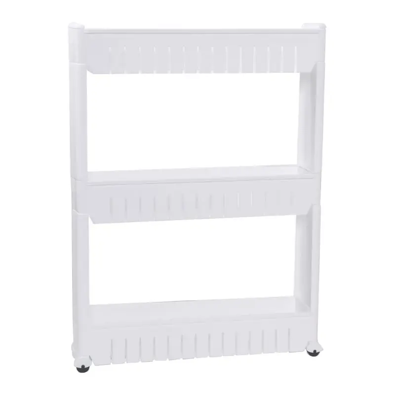 

Multipurpose Shelf With Removable Wheels Crack Rack Storage Organizer For Bathroom Kitchen Y1QB