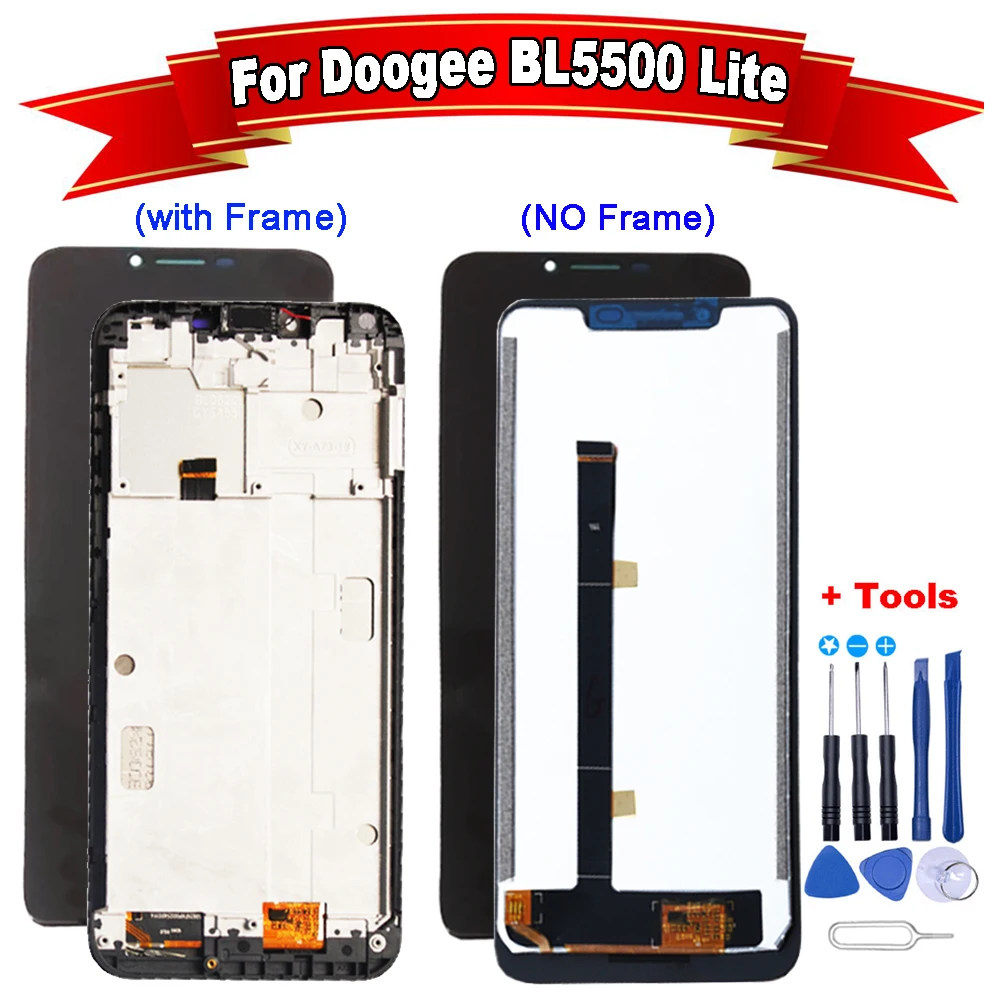 6,19 дюймов ЖК-дисплей для Doogee BL5500 Lite ЖК-дисплей+ сенсорный экран протестированный экран дигитайзер сборка Замена+ Бесплатные инструменты