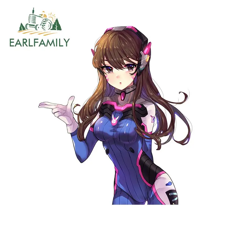 EARLFAMILY 13 см x 11 2 для Overwatch D.VA автомобильные наклейки мотоциклетная виниловая