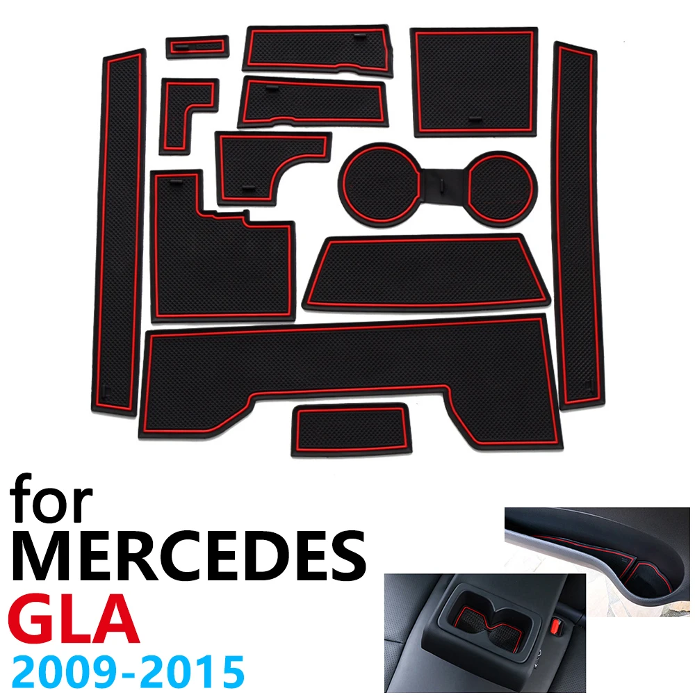 Противоскользящий резиновый коврик для чашки Mercedes Benz GLK Class x204 200 220 250 300 350 2009 ~ 2015