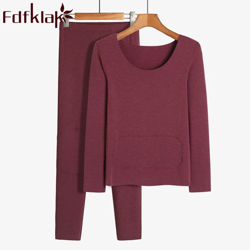 Зимние пижамные комплекты Fdfklak женская одежда для сна пижама с длинным рукавом |