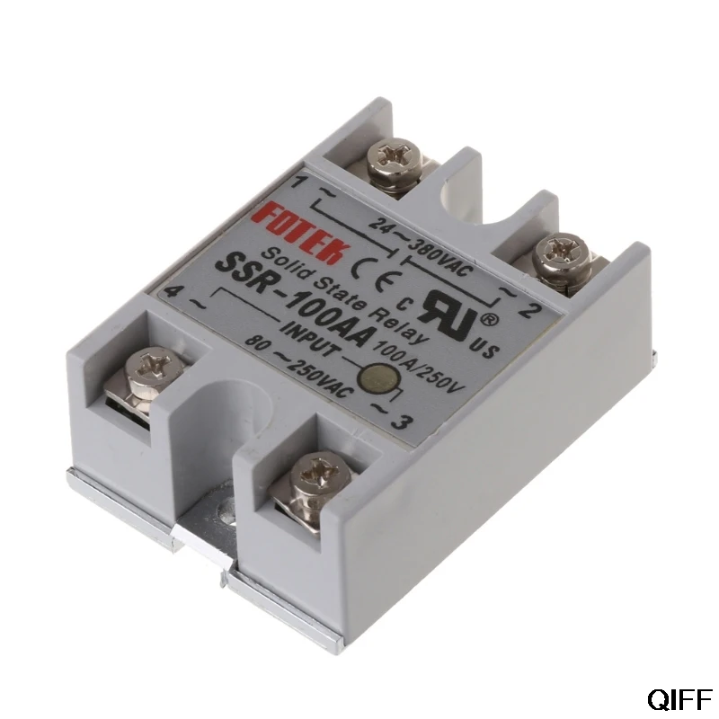Прямая поставка и 24 V-380 V SSR-100AA 100A AC-AC твердотельный релейный модуль регулятор температуры Aug. 20