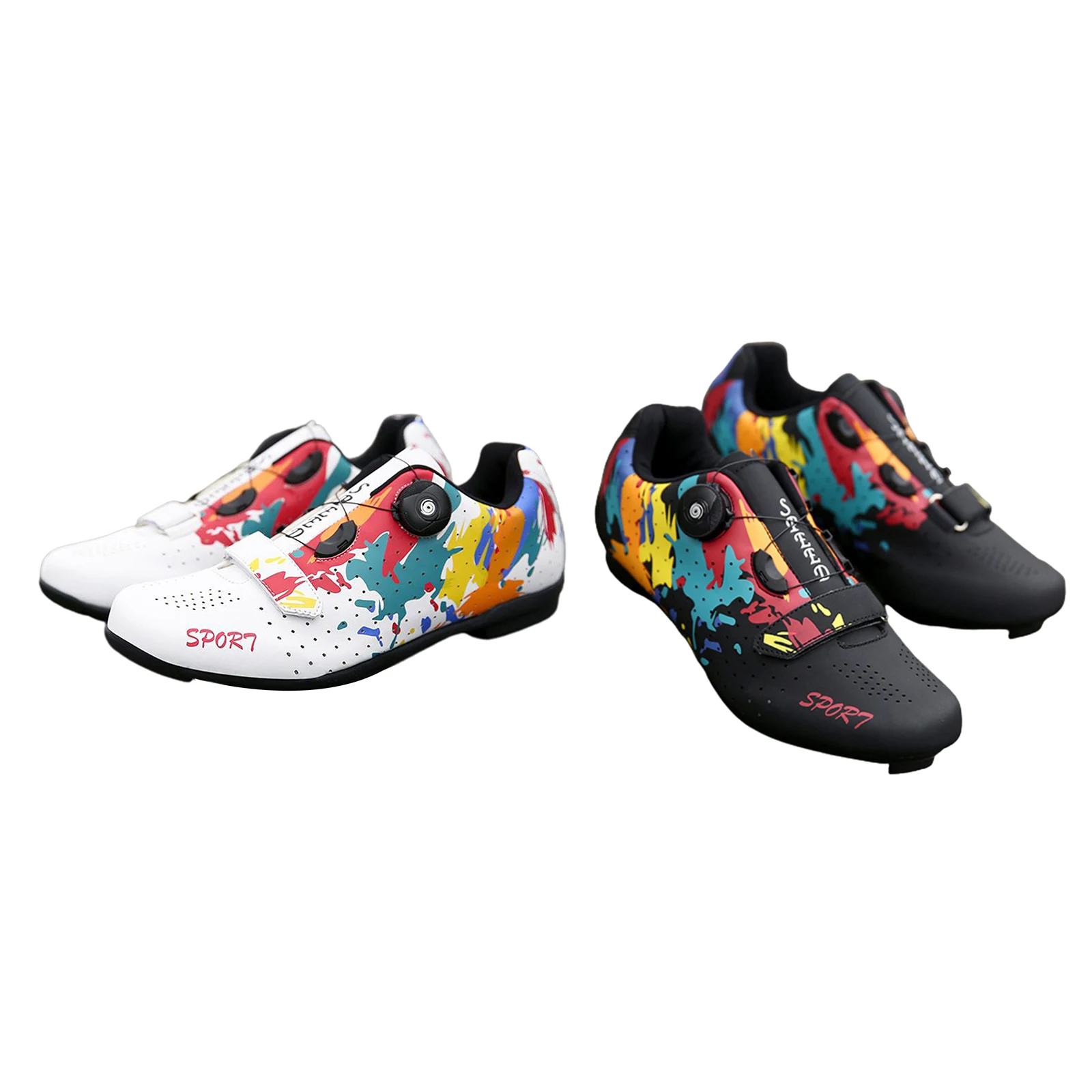 Road Bike Cycling Shoes Sneaker Lock Shoes 2 3 Bolt Bicycle Shoes Cycling Look SPD SL System Cleat Shoes Cycling Equipment Gear