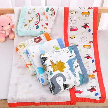 

Baby Blankets Newborn Swaddle Wrap 4 Layers Soft Thicken Muslin Cotton Swaddle Newborn Swaddling Baby Bedding Receiving Blanket