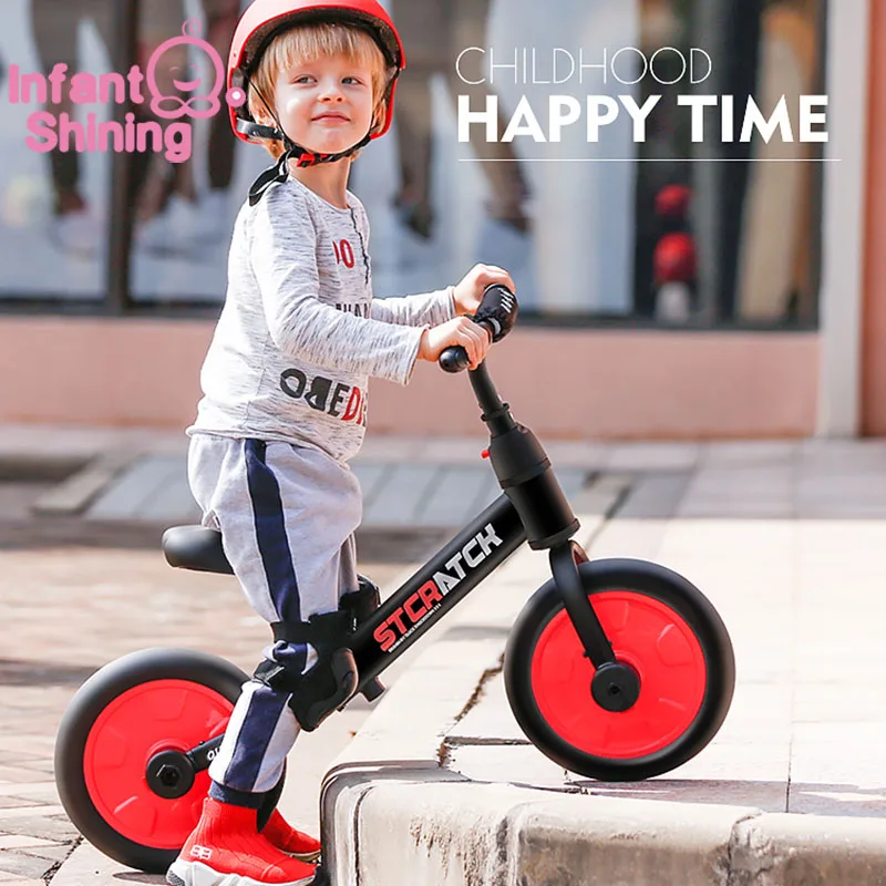 Infantile brillant bébé Balance vélo tour sur jouets Walker 2/4 roues vélo ajustement léger corps costume pour 2-6Y enfants cadeau