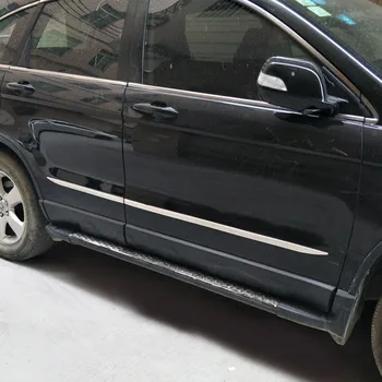 

AITWATT For Honda CRV 2007 2008 2009 2010 2011 ABS Chrome Side Door Body Moulding Trim Molding Strip Liner Protector Cover 4Pcs