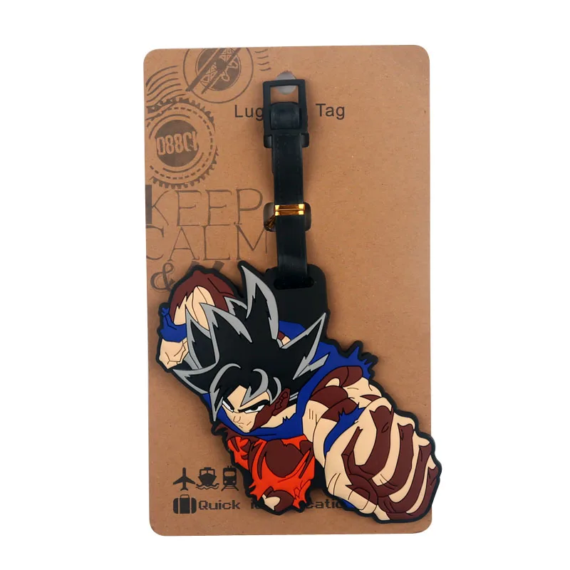Dragon ball z goku багажные бирки дорожные аксессуары рисунки из мультфильма ПВХ багажные этикетки бирки дорожная сумка бирки - Цвет: 04