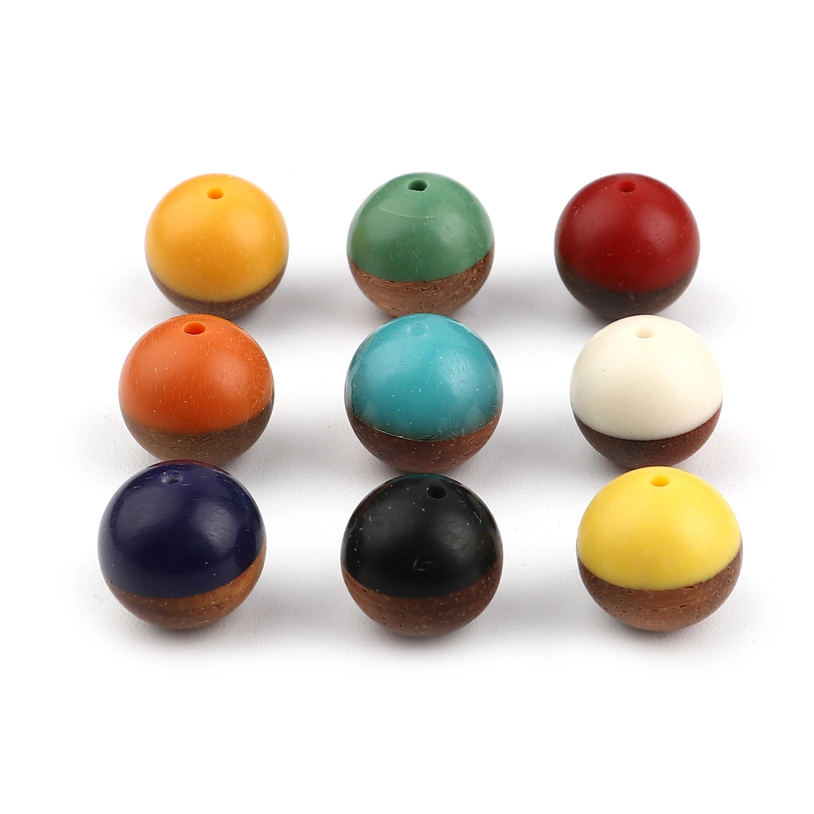 Doreen Box Resin &amp Wood Beads Effect Spacer Round Multicolor for Handmade Jewelry Loose 5x4mm 20PCs | Украшения и аксессуары