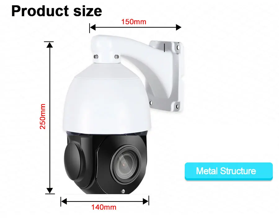 US $130.33 Poe 30x Ptz Ip Camera Onvif 2560x1920 5mp Pan Tilt Outdoor Security Network P2p Ir Night 80m Cctv Speed Dome Ip Camera