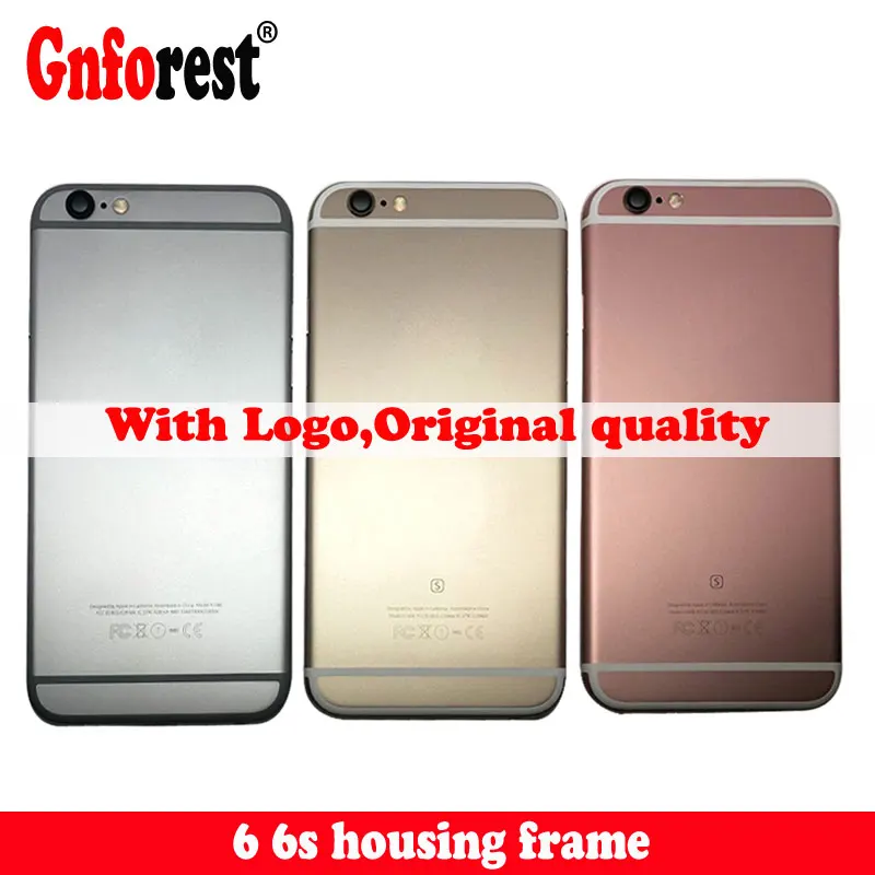 Задняя крышка для IPhone 6 6G 6S батарея задняя дверца-крышка средняя рамка Корпус Корпуса+ IMEI Замена