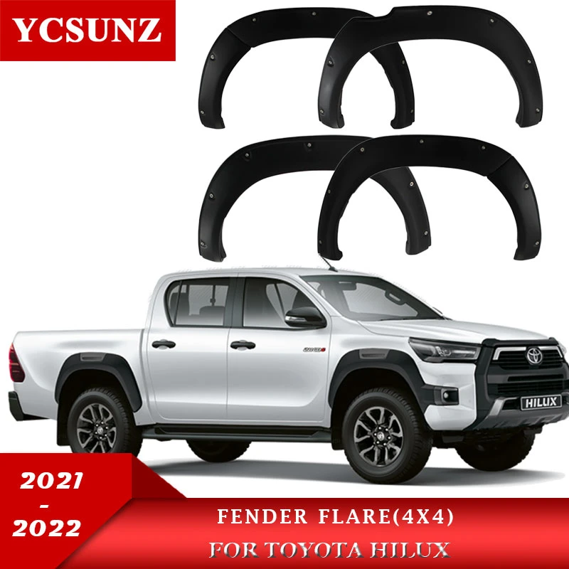 Guardabarros Flare Hilux 2021 2022 4x4, accesorios de coche, arco de guardabarros para Toyota Hilux 4x4|Guardabarros| AliExpress
