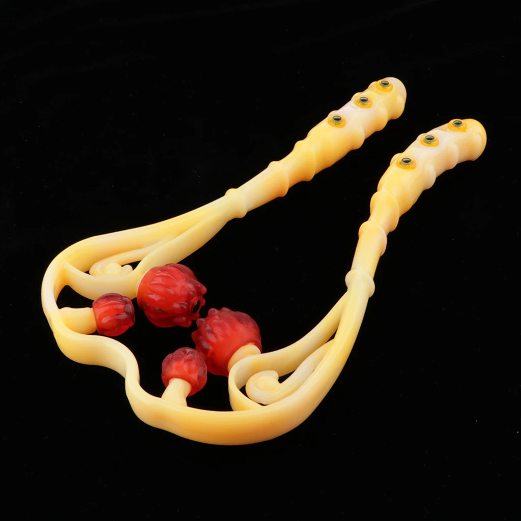 4 Balls Manual Cervical Spine Neck Shoulder Body Pain Stiffness Soreness Stress Fatigue Relief Massager Roller Ball Stick Wand