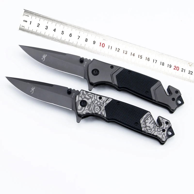 Sharp outdoor folding knife for multi-function self-defense 5Cr13 58HRC Brownin knives EDC cutting tools hunting tactical | Инструменты