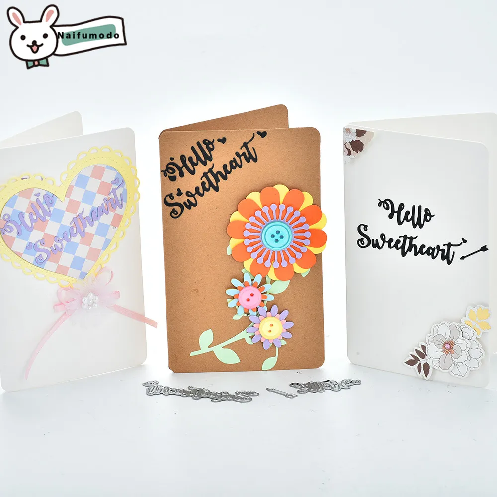 

Naifumodo Cutting Dies Metal Die Cuts Letter Words Alphabet Die Scrapbooking Card Making Album Embossing Stencil Decor Dies