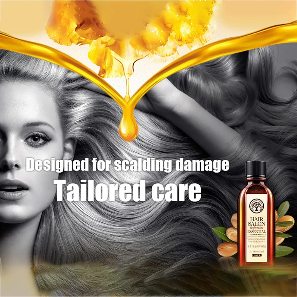 Morocco Hair Care Essential Oil Argan Oil Nourish Scalp Repair Dry Damage Hair Treatment Glycerol Hairdressing 60ml X#3