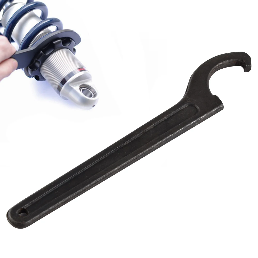 Sourcingmap 45-52mm Black Motorcycle Shock Absorber Spanner Hook Wrench Tool 