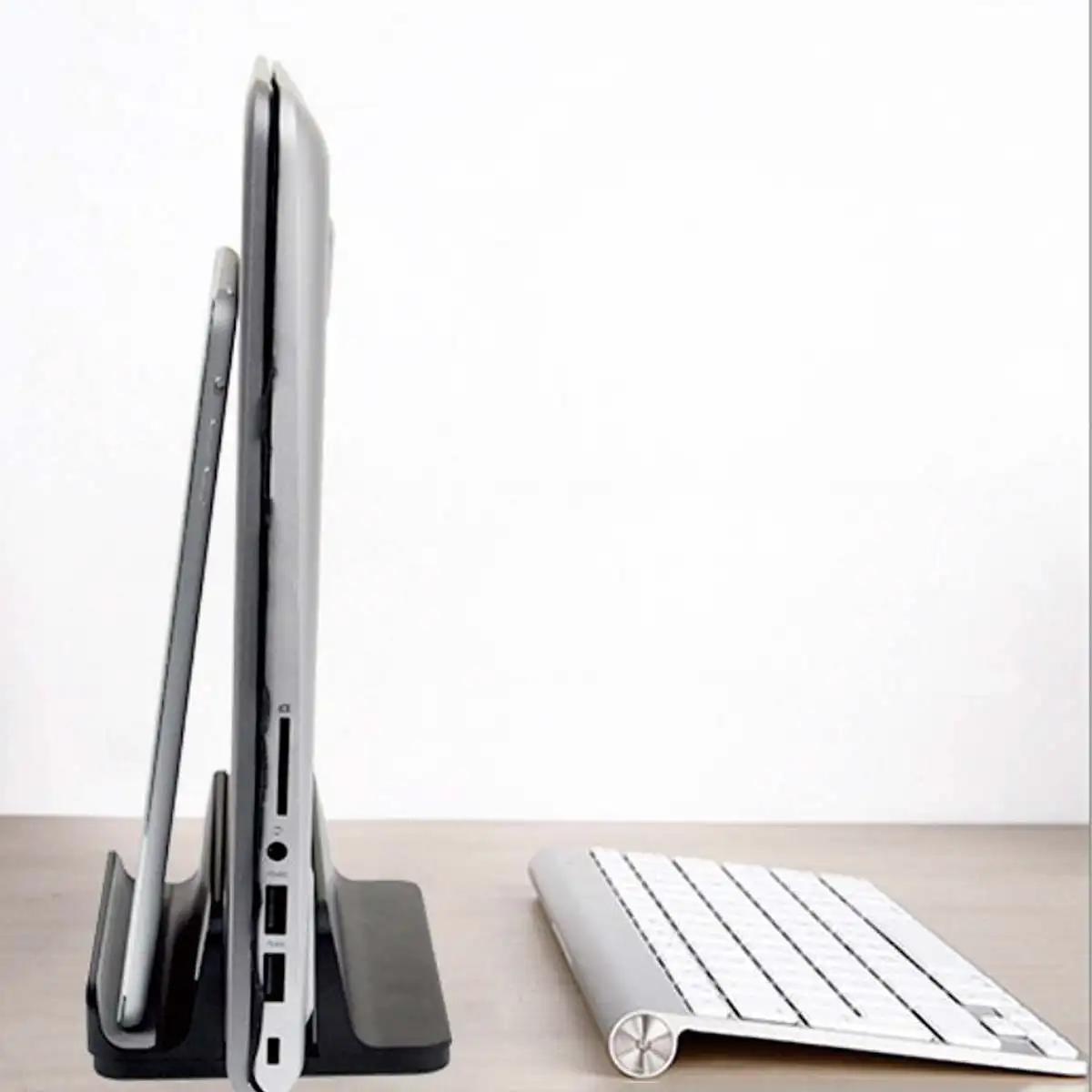 Вертикальная подставка для ноутбука Macbook Air Pro 13 15 настольная алюминиевая подставка с регулируемым размером док-станции для поверхности Chromebook