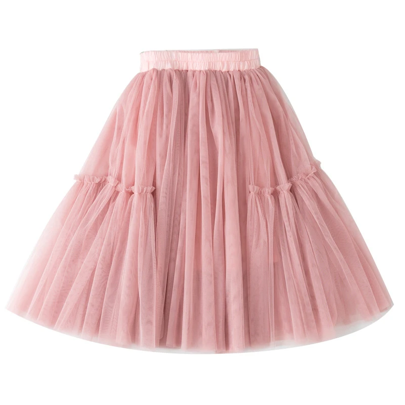 Одежда для маленьких девочек; розовые юбки пачки для детей Детская многослойная короткая юбка принцессы с длинными рукавами с юбкой из тюля; юбки для танцев; для малышей с сеткой для девочки балетная юбка с вуалью