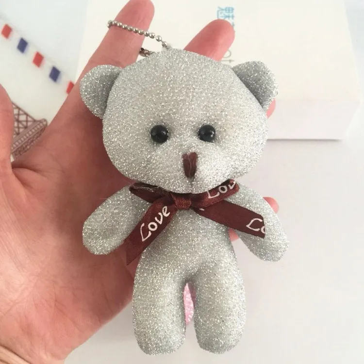 Liangsi Bowtie ткань медведь плюшевый кулон сумка брелок Подвеска детская игрушка большая голова цельный медведь pi fa