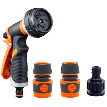 

4PC Garden Washing Cleaner High Power Pressure Hose Sprayer Car Wash Water Gun with Quick Connect Adapters Faucet Connect EU Use