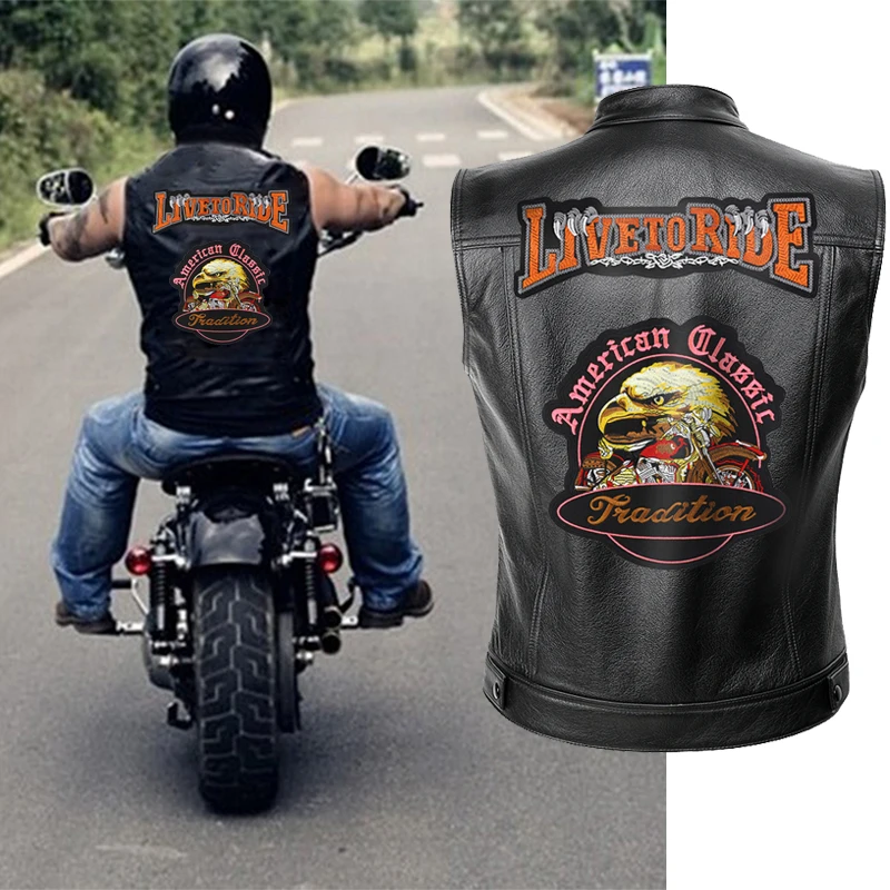 Live To Ride Gilet In Pelle Moto Giacca Uomo Primavera Giubbotti Nero  Motorrad Gilet Plus Size|Faux Leather Coats| - AliExpress